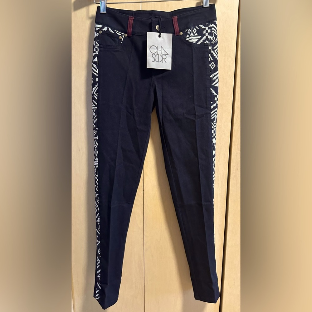 Chaser Colorblock Aztec Pattern Skinny Jeans - NWT